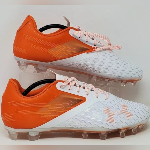 Under Armour UA Blur Lux MC Football Cleats Orange 3023190-801 Men's Sz 14 New - Picture 1 of 11